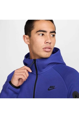 Tech Fleece Fz Windrunner Hoodie Erkek Sweatshirt Blue Sportswear Mor