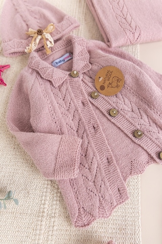 Triko Kız Bebek Hastane Çıkışı Hediyelik Bebek Seti Gülkurusu