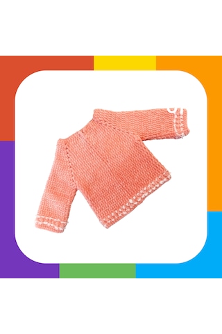 El İşi Kadife Bebek Kazağı Yavruağzı