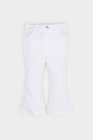 DeFacto Kız Bebek Flare Fit İspanyol Paça Gabardin Pantolon E1798A525SMWT34 Beyaz