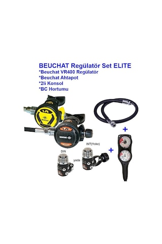 Beuchat Regülatör Set Elıte Vr400 Int, Ahtapot, Konsol, Bc Hortumu Ve Çanta Dahil