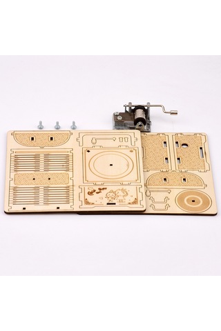 Dianziye Ahşap Dıy Müzik Kutusu - El İle Montaj Gerekiyor, Piller Gerektirmez, Zeka Geliştirici, Ev Dekorasyonu, 6 Yaş Ve Üzeri, Kedi Deseni