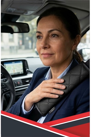 Bmw Uyumlu Emniyet Kemer Pedi Siyah Deri Siyah Dikişli