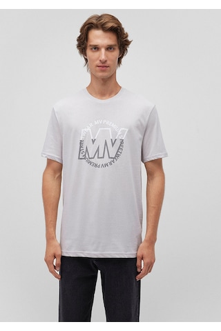 Mavi Logo Baskılı Gri Tişört Regular Fit / Normal Kesim 0610309-80618 Gri-80618