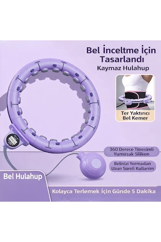 Dijital Ekranlı Akıllı Hulahop Egzersiz Çemberi Ayarlanabilir Masaj Etkili Bel İnceltme Çemberi