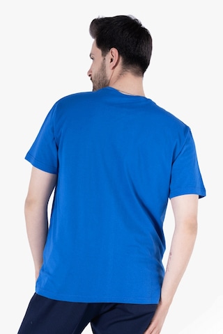 Yıldırımlar T-shirt Bisiklet Yakalı İş Tişörtü Saks Mavi