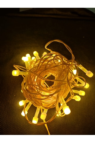 Sarı 10 Metre Led Işık 220volt Dekor Ledi - Yılbaşı Ağacı Ledi Sarı