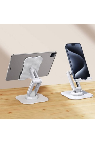 Masaüstü Telefon & Tablet Tutucu Standı Karbon Çelik Gövde 40 Kg Taşıma Kapasitesi 360 Dönen Başlık