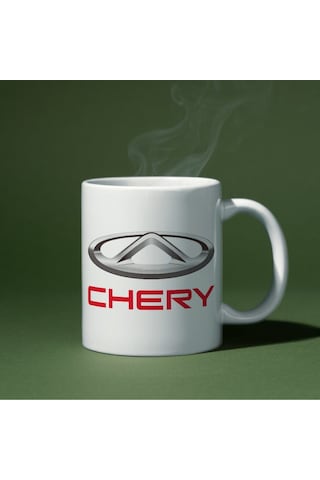 Applucky Chery Logo Tarihçesi Baskı Kupa Bardak Beyaz