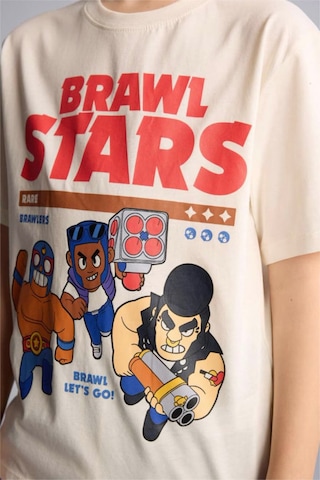 Defacto Brawl Stars New Regular Fıt Ekru Erkek Çocuk T-shirt G8946a8/er99