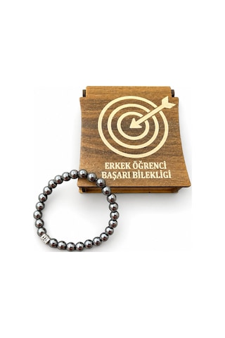 Erkek Öğrenci Başarı Bilekliği Ahşap Kutulu Çok Renkli