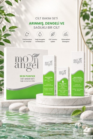 Skin Purifier 3 Lü Cilt Bakım Seti Yağlı Ve Karma Ciltler İçin Temizleyici Jel Tonik Ve Serum Seti