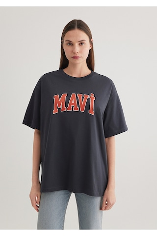 Mavi - Mavi Logo Baskılı Gri Tişört 1600843-82185 Gri