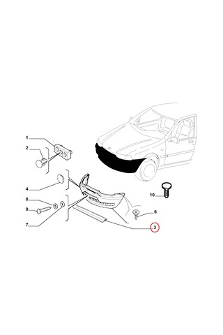 ÖN TAMPON ALT LASTİĞİ SPOYLER PALİO SİENA ALBEA 719565808