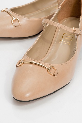 Luvishoes Luvi Shoes Ojen Bej Cilt Kadın Kısa Topuklu Ayakkabı BEJ CILT