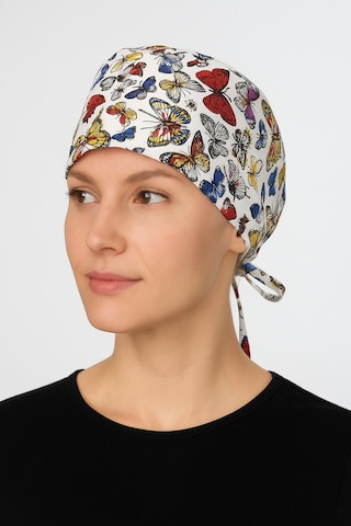 Kelebek Desenli Doktor Hemşire Aşçı Hastane Bonesi Bandana M456
