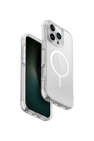 Apple Uyumlu iPhone 16 Pro Max Kılıf Combat Serisi Üç Katmanlı Magsafe Özellikli Magclick Koruyucu Kılıf Clear