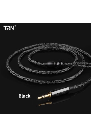 Willowhaven Kulaklık Upgrade Kablosu - 16 Çekirdek Gümüş Kaplı Bakır Mmcx Bağlantılı - Trn T2 Siyah Trn T2