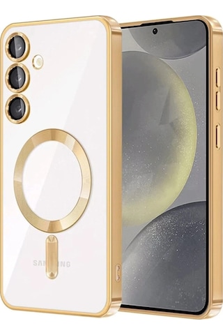 Samsung Uyumlu Galaxy A55 5g Kross Magneticsafe Kapak Altın
