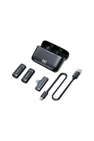 Nsssunnre Kablosuz Yaka Mikrofonu Taşınabilir Gürültü Azaltma