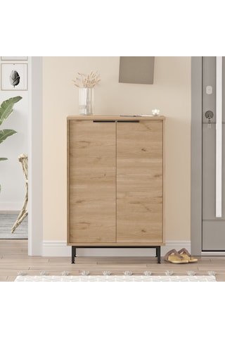 Robin Home Rio Ayakkabılık Metal Ayaklı 5 Raflı Sepet Kahverengi