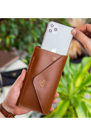 Bk Gift Kişiye Özel İsimli Telefon Ve Bozuk Para Bölmeli Zarf Model Taba Kadın Cüzdanı, Sevgiliye Hediye, Anneye Hediye Renkli Çok Renkli