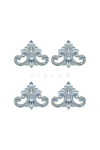 Diecor Dekoratif Boyanabilir Polimer Mobilya, Duvar Ve Tavan Motifi Gümüş 12 Cm Model:xa53