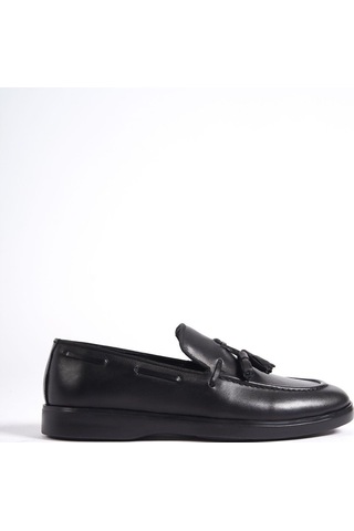 Mubiano Hakiki Deri Mbd100-s Siyah Erkek Loafer & Günlük Ayakkabı Siyah