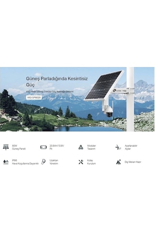 Ontech - Tp-lınk Vıgı Sp6020 20.8ah/10.8v 60w Akıllı Güneş Enerjisi Besleme Sistemi
