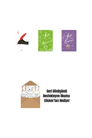 Lady Susan + Aşk Ve Mantık Ciltli + Aşk Ve Gurur Ciltli + Okuma Sticker'ları