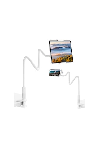 Saiji Datura Is 100cm Akrobat Flexible Ayarlanabilir Telefon Tablet Tutucu Beyaz