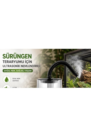 Kargo Sürüngen Teraryumu Nemlendirici Sis Makinesi - Ultrasonik Otomatik Buhar Üretici Bukalemun, İguana, Gecko İ