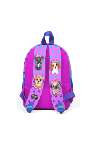 Minik Yuva Sırt Çantası Pembe Köpek Desenli İki Bölmeli 23550