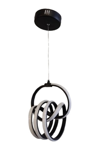 Dmr Sarmal İmza Sarkıt Led Avize Siyah Kasa Üç Renk 6500k/4000k/3000k Beyaz Ilık/beyaz/sarı Günışı Çok Renkli