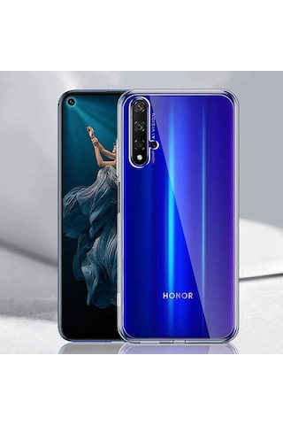 Huawei Nova 5t Şeffaf Kılıf Yumuşak İnce Tasarımlı Kapak Süper
