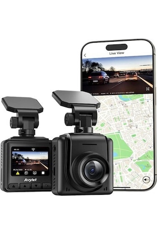 Avylet 2k Dashcam Araba Kamerası, Wi-fi, Harici Gps Modülü, Ips Ekran, Ultra Gece Görüşü