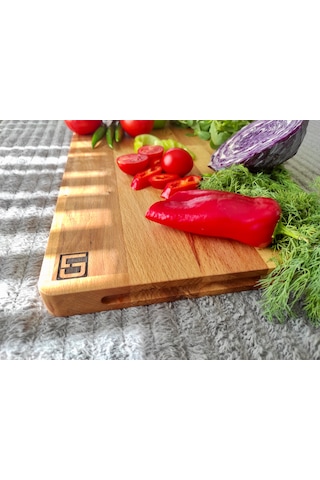 Masif Ahşap Kesme Doğrama Tahtası 42x24cm