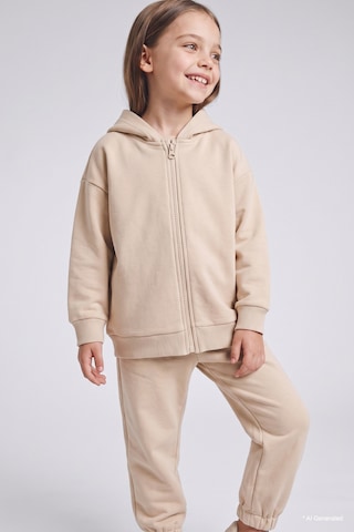Defacto Kapüşonlu Fermuarlı Kalın Basic Sweatshirt Hırka Kız Bebek I5086a526wnbg203 Bej-bg203