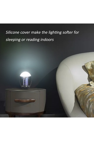 Hangfox Siyah Kamp Işığı Ve Musluk Öldürücü 2-in-1, Ipx6 Su Geçirmez, 365nm Işık, 3 Aydınlatma Modu, 2200mah Pil İle Taşınabilir Dış Mekan Aleti Çok Renkli