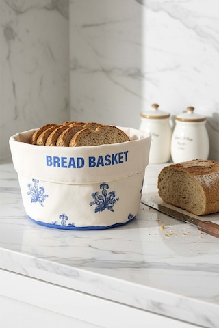 Elysian Blue Keten Ekmek Sepeti Çok Renkli