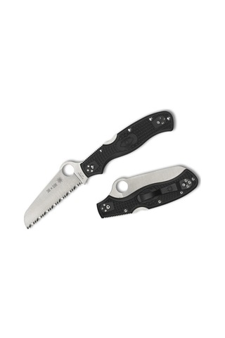 Spyderco Rescue 3 Thin Red Line Spyderedge Kamp Çakı Siyah