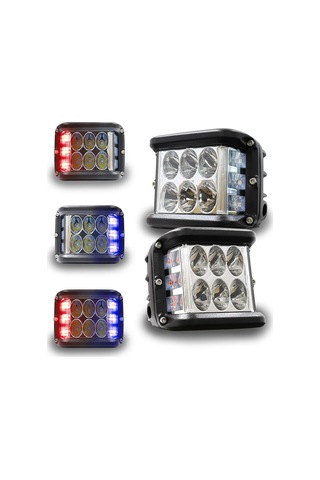 Offroad Sis Lambası Beyaz-Kırmızı-Mavi 12 Led 36W Çift Lass319-