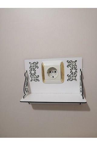 Ahşap Priz Telefon Tutucu