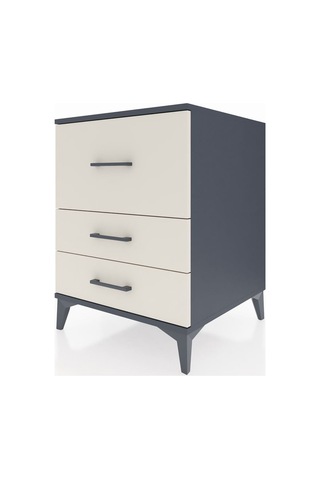 Kronos Komodin 3 Çekmeceli 60x59x80 Antrasit-aytaşı Antrasit