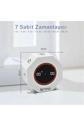 Npo Npt51b Alarmlı G-sensörlü Otomatik Zamanlayıcılı Küp Kronometre
