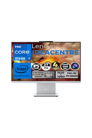 Lenovo Ideacentre 27IRH9 F0HM004JTR002 i7-13620H 16 GB 1 TB SSD 27" Dos AIO Masaüstü Bilgisayar