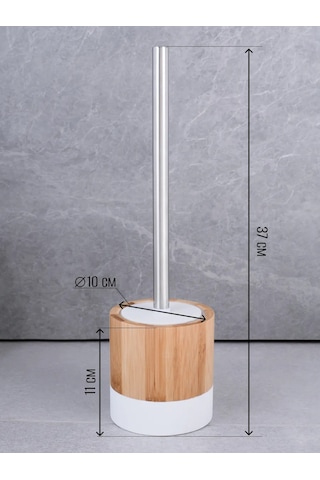 Familitto Bambu Yuvarlak Yer Tuvalet Fırçası 243995180 Kahverengi