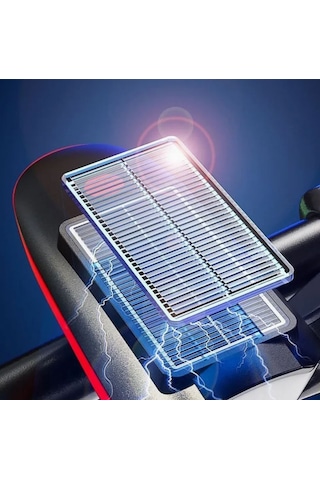 Forte Gt Bisiklet Ön Farı 250 Lm Korna 140db Usb Solar Şarjlı Mavi Xbyc 6163 Mavi