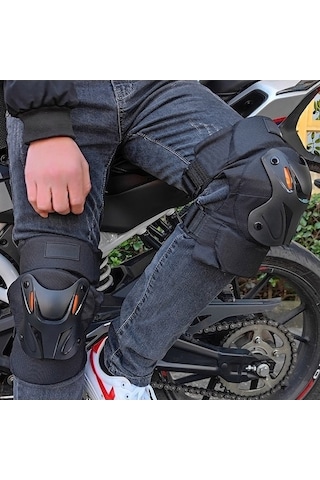 Pazly Siyah Siyah Seti Parça Mp10344 Motosiklet Hollow Fn Dizlik 2'li Takım Siyah