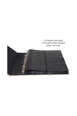 Aledo 10x15cm 600'lük Klasörlü Koton Desenli Fotoğraf Albümü